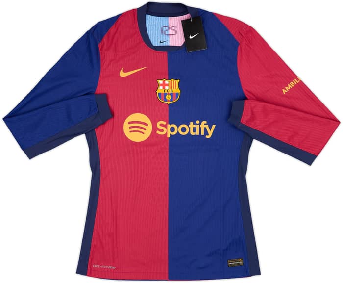 2024-25 Barcelona Authentic Home L/S Shirt (M)