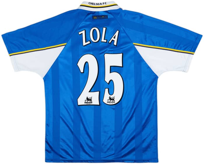 1997-99 Chelsea Home Shirt Zola #25 - 7/10 - (L)