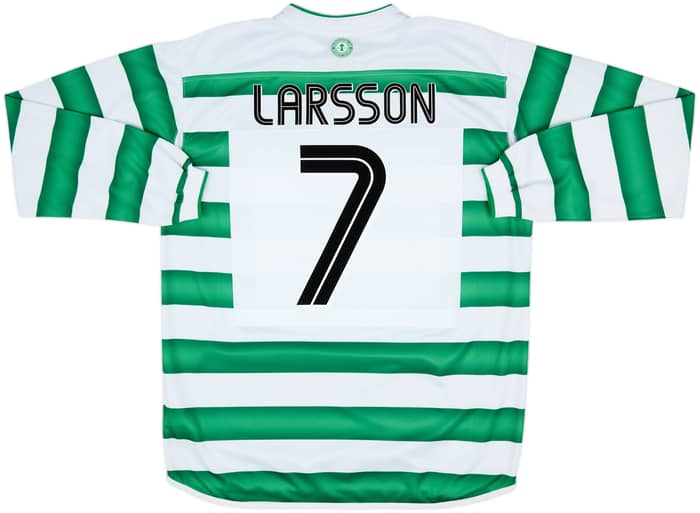 2003-04 Celtic Home L/S Shirt Larsson #7 - 5/10 - (L)