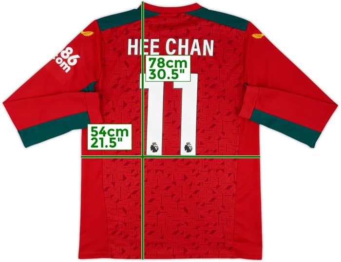 2023-24 Wolves Away L/S Shirt Hee Chan #11 - 10/10 - (L)
