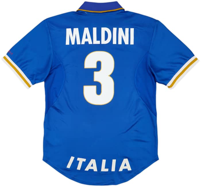1996-97 Italy Home Shirt Maldini #3 - 6/10 - (S)