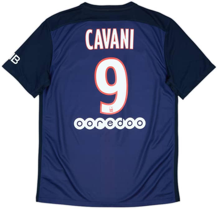 2015-16 Paris Saint-Germain Home Shirt Cavani #9 - 9/10 - (M)
