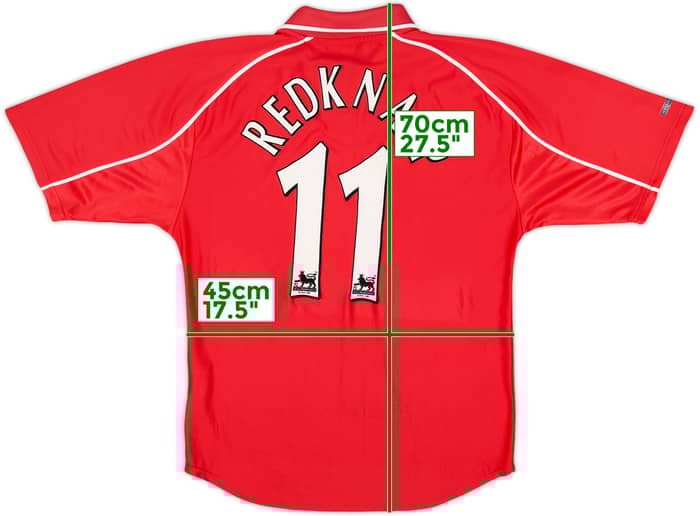 2000-02 Liverpool Home Shirt Redknapp #11 - 6/10 - (M)