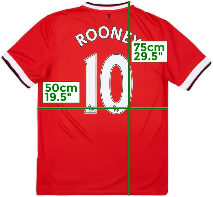 2014-15 Manchester United Home Shirt Rooney #10 - 6/10 - (M)