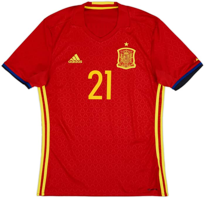 2016-17 Spain Home Shirt Silva #21 - 10/10 - (M)