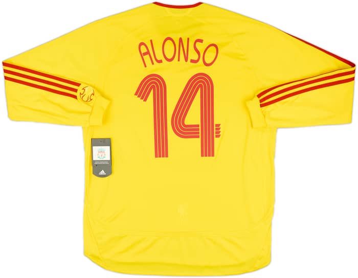 2006-07 Liverpool Player Issue Away L/S Shirt Alonso #14 (XL)