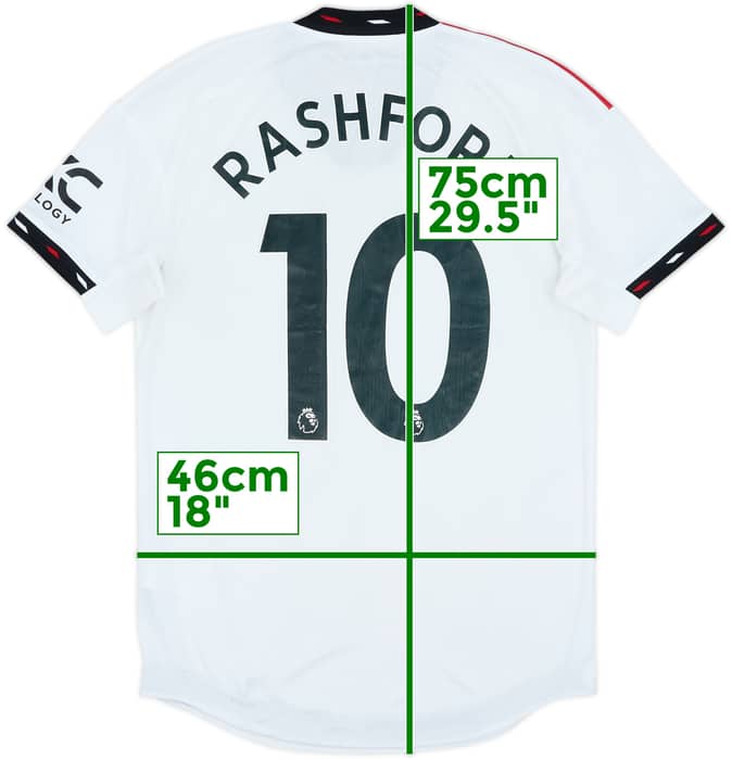 2022-23 Manchester United Authentic Away Shirt Rashford #10 - 6/10 - (S)