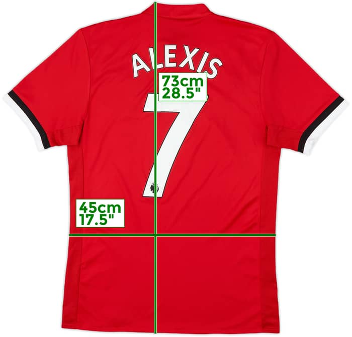 2017-18 Manchester United Home Shirt Alexis #7 - 9/10 - (S)