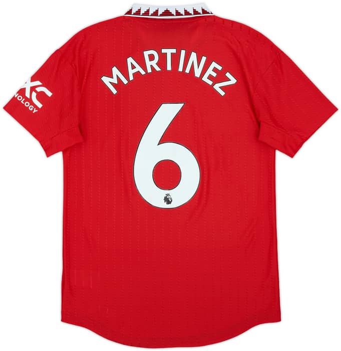 2022-23 Manchester United Authentic Home Shirt Martinez #6 - 7/10 - (S)