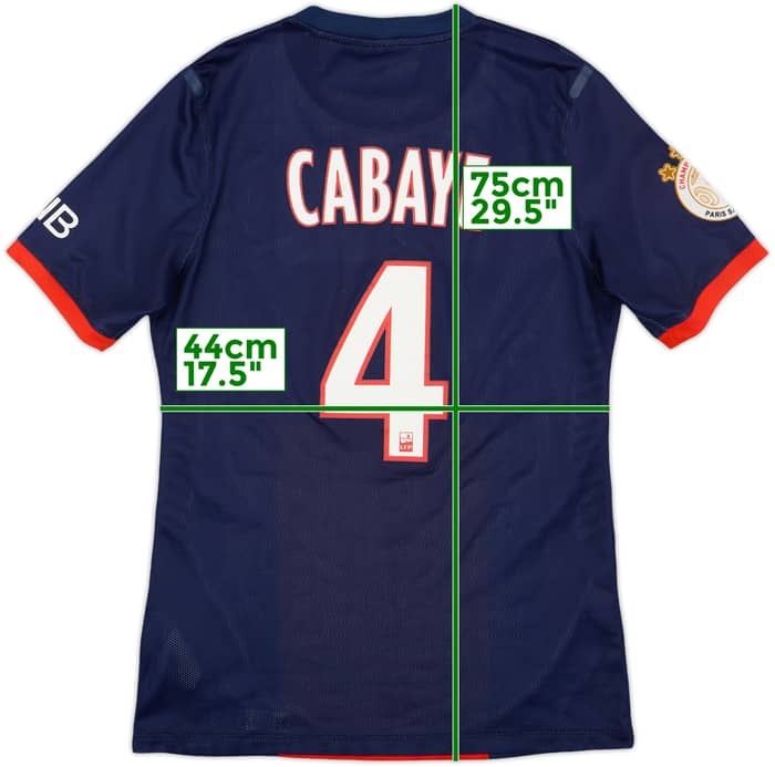 2013-14 Paris Saint-Germain Player Issue Home Shirt Cabaye #4 - 8/10 - (M)