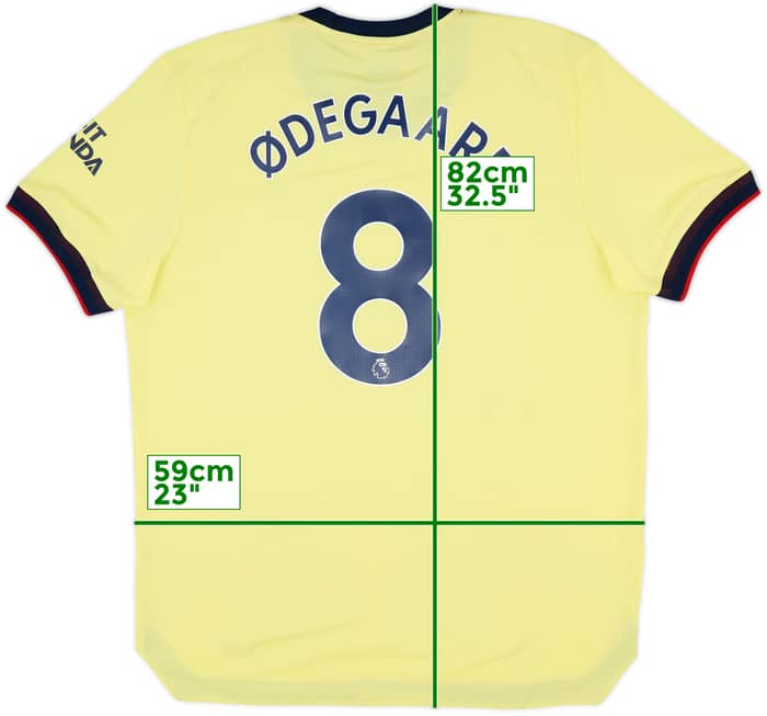 2021-22 Arsenal Authentic Away Shirt Odegaard #8 - 9/10 - (XL)