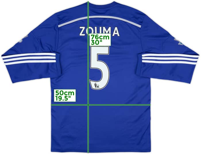 2014-15 Chelsea Home L/S Shirt Zouma #5 - 8/10 - (L)