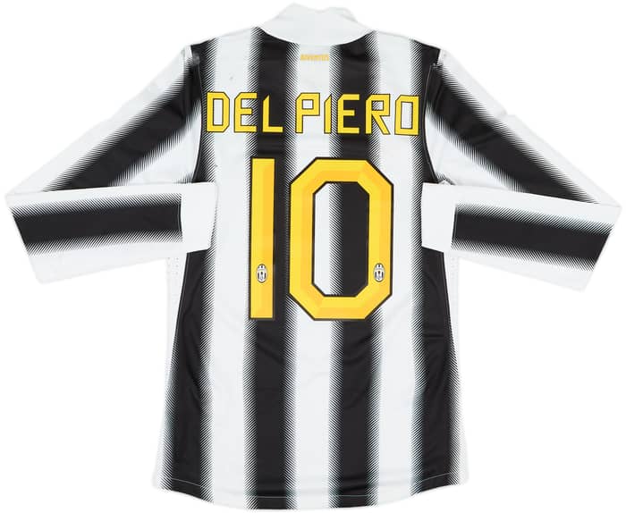 2011-12 Juventus Prototype Authentic Home L/S Shirt Del Piero #10 - 6/10 - (S)