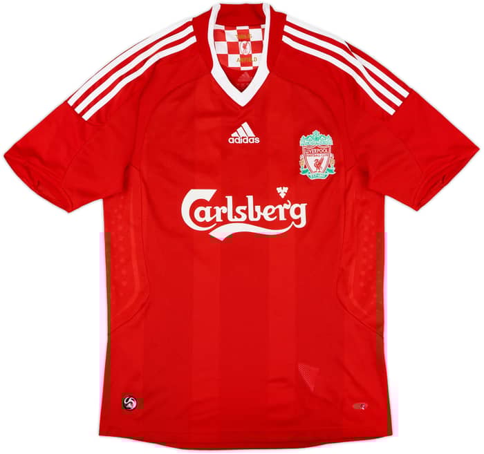 2008-10 Liverpool Home Shirt Gerrard #8 - 9/10 - (S)