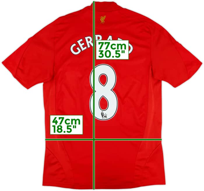 2008-10 Liverpool Home Shirt Gerrard #8 - 9/10 - (S)