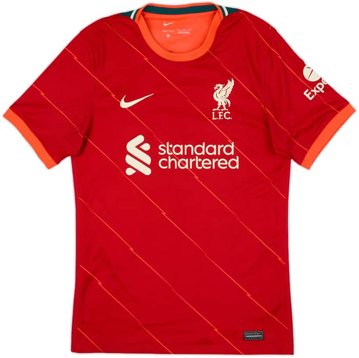2021-22 Liverpool Home Shirt Salah #11 - 9/10 - (S)