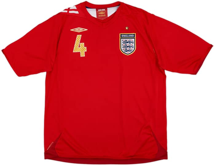 2006-08 England Away Shirt Gerrard #4 - 7/10 - (XL)