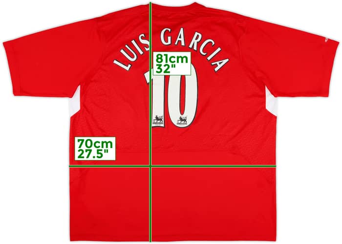 2004-06 Liverpool Home Shirt Luis Garcia #10 - 4/10 - (XXL)