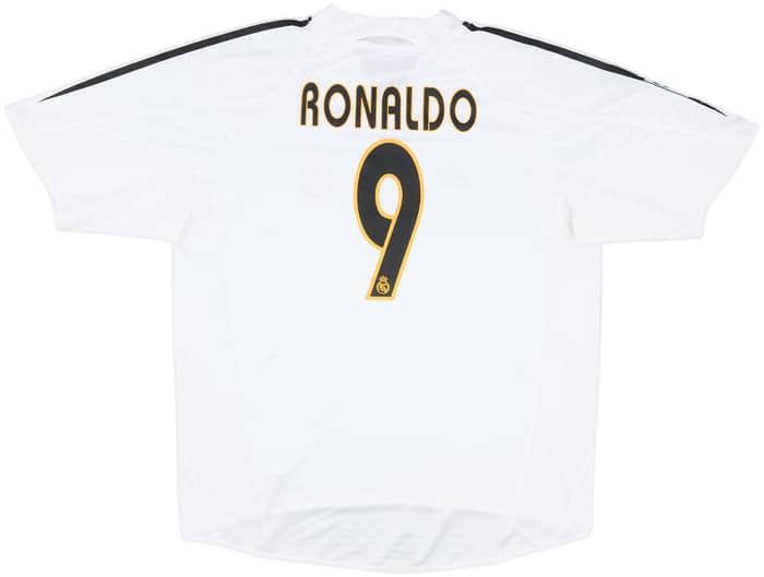 2004-05 Real Madrid Home Shirt Ronaldo #9 - 8/10 - (L)