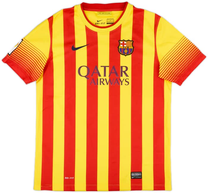 2013-15 Barcelona Away Shirt - 9/10 - (XL.Boys)