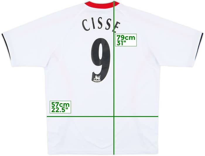 2005-06 Liverpool Away Shirt Cisse #9 - 8/10 - (L)