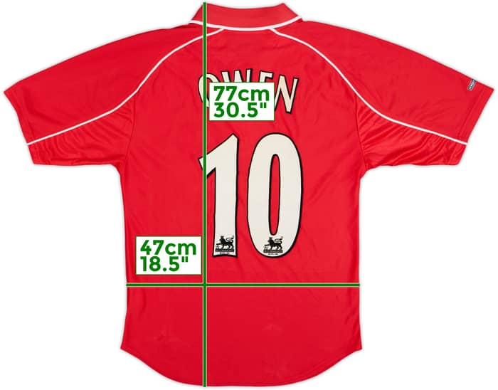 2000-02 Liverpool Home Shirt Owen #10 - 8/10 - (S)
