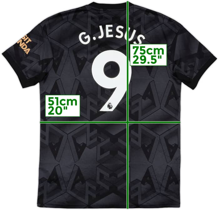 2022-23 Arsenal Away Shirt G.Jesus #9 - 7/10 - (M)