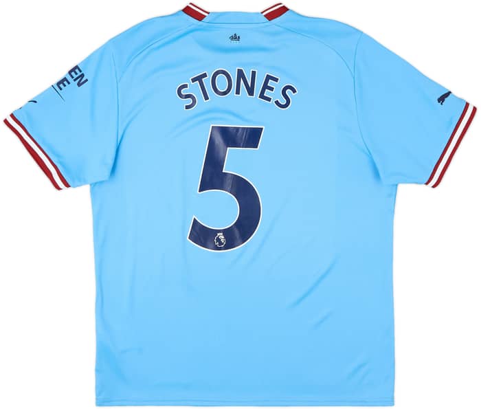 2022-23 Manchester City Home Shirt Stones #5 - 10/10 - (L)