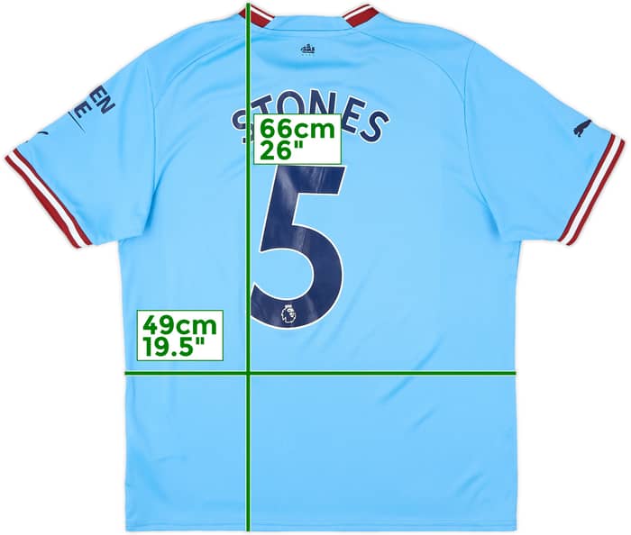 2022-23 Manchester City Home Shirt Stones #5 - 10/10 - (L)