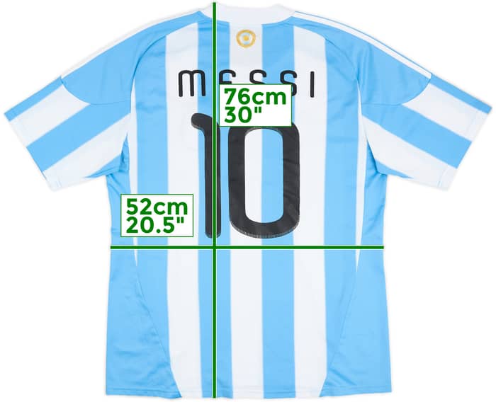 2010-11 Argentina Home Shirt Messi #10 - 6/10 - (L)