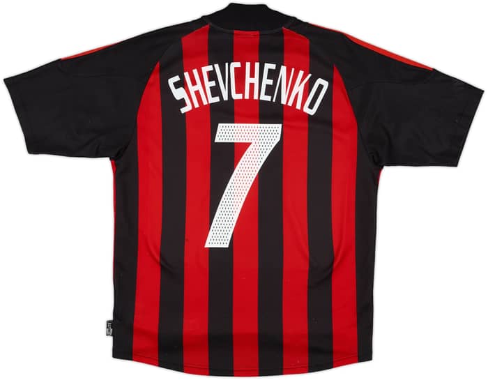2002-03 AC Milan Home Shirt Shevchenko #7 - 8/10 - (M)