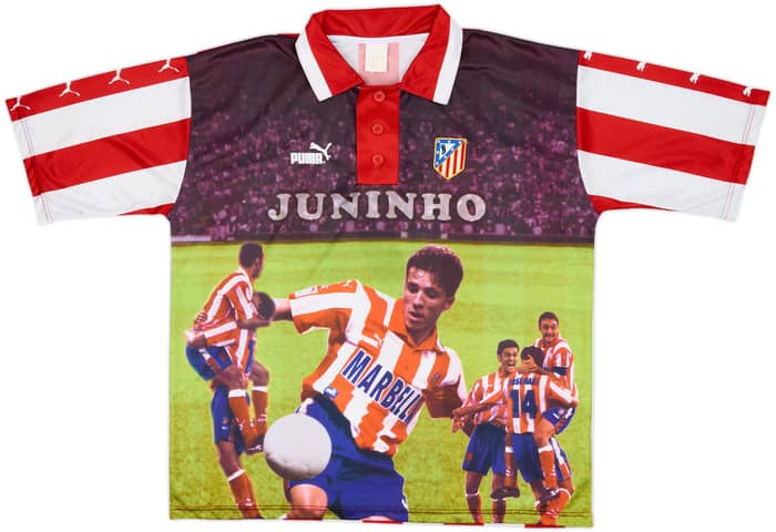 1997-98 Atletico Madrid Puma Graphic Shirt Juninho #7 - 9/10 - (XXL)