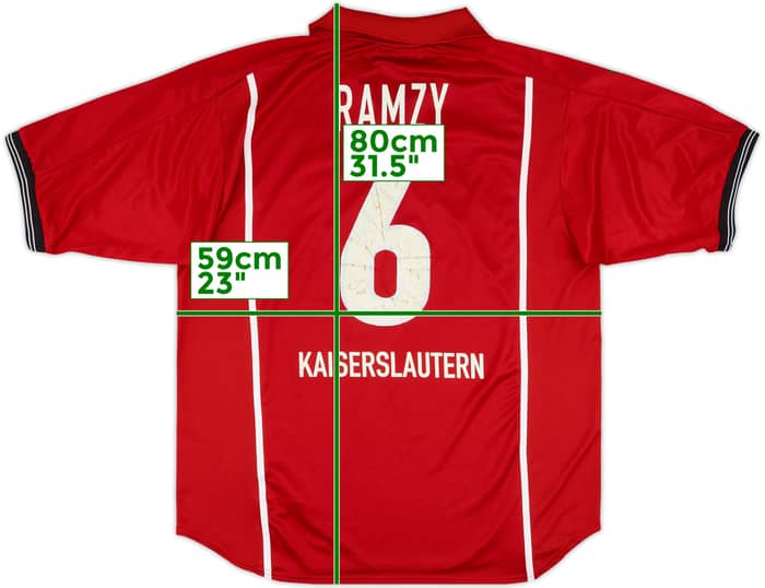 1999-00 Kaiserslautern Player Issue Home Shirt Ramzy #6 - 6/10 - (XL)