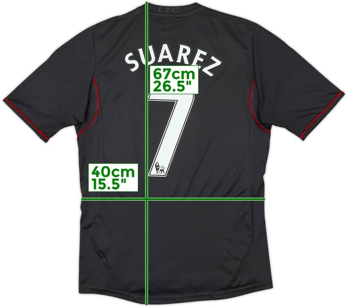 2011-12 Liverpool Away Shirt Suarez #7 - 6/10 - (S)