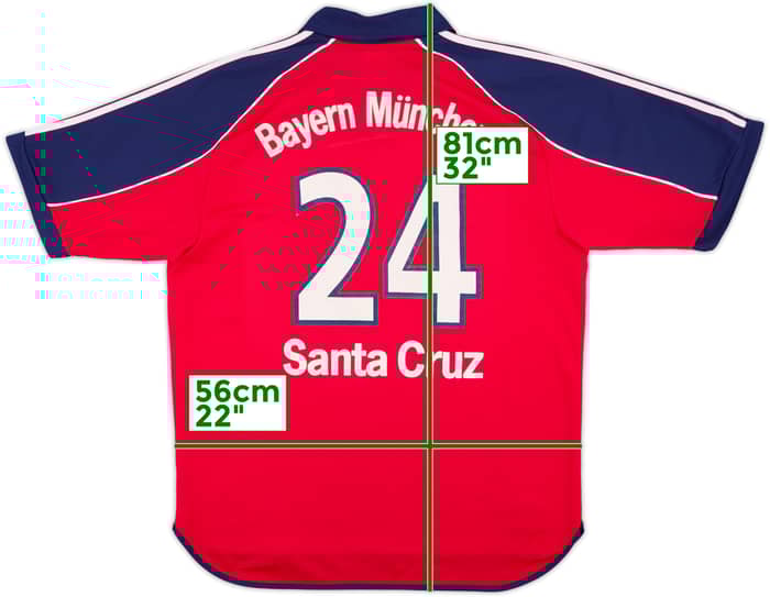 1999-01 Bayern Munich Home Shirt Santa Cruz #24 - 7/10 - (L)