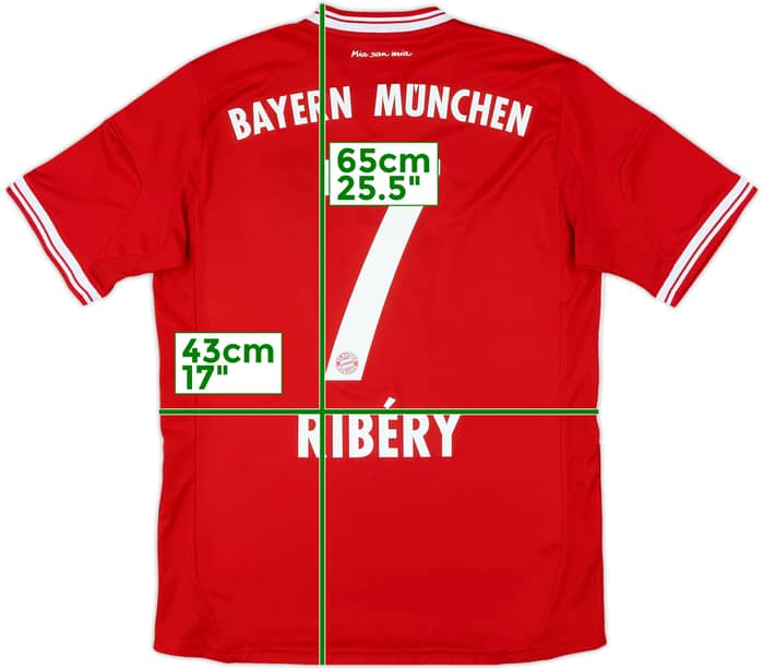 2013-14 Bayern Munich Home Shirt Ribery #7 - 8/10 - (XL.Boys)