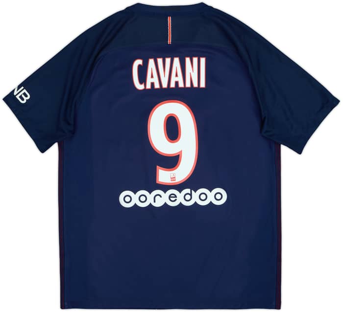 2016-17 Paris Saint-Germain Home Shirt Cavani #9 - 6/10 - (L)