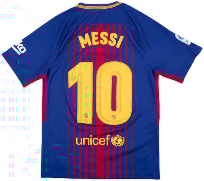2017-18 Barcelona Home Shirt Messi #10 - 8/10 - (S)