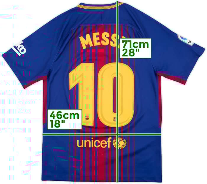 2017-18 Barcelona Home Shirt Messi #10 - 8/10 - (S)