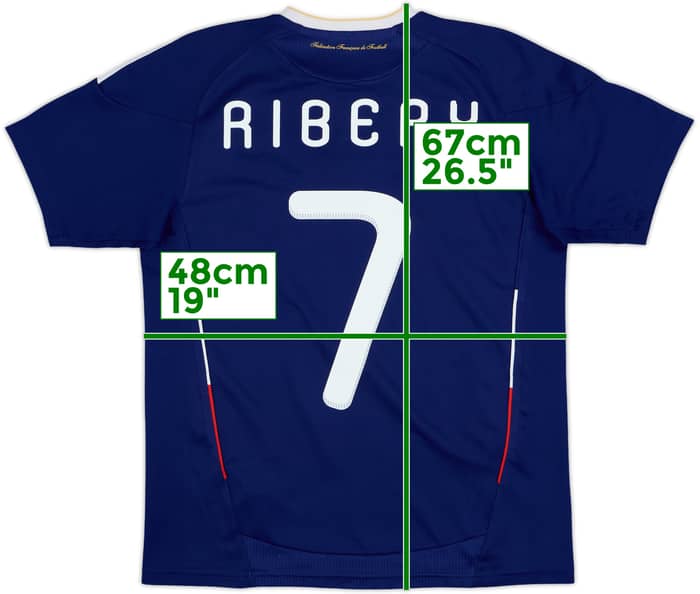 2009-10 France Home Shirt Ribery #7 - 8/10 - (XL.Boys)