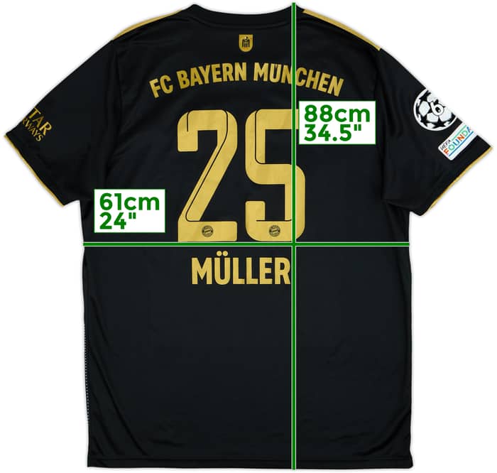 2021-22 Bayern Munich Away Shirt Muller #25 - 9/10 - (XL)