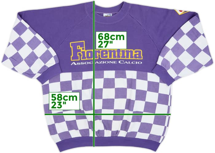 1990-91 Fiorentina Le Felpe Dei Grandi Club Sweat Top - 5/10 - (L)