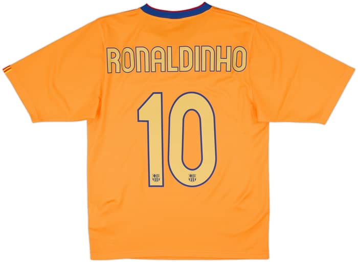 2006-08 Barcelona Basic Away Shirt Ronaldinho #10 - 10/10 - (S)