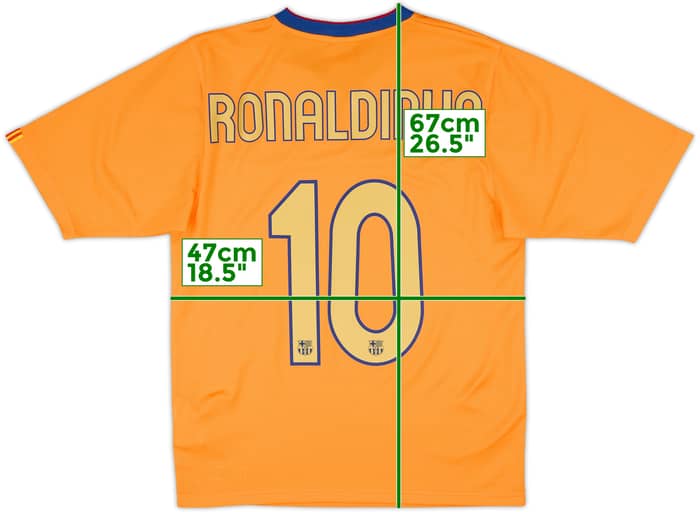 2006-08 Barcelona Basic Away Shirt Ronaldinho #10 - 10/10 - (S)