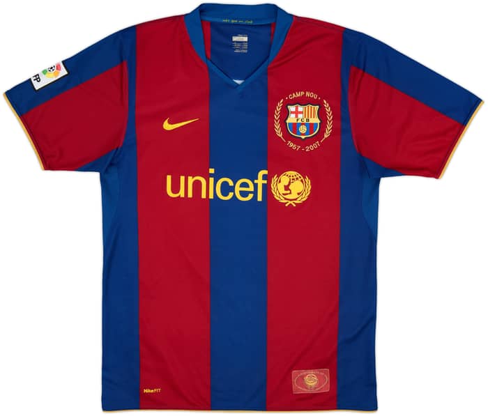 2007-08 Barcelona Home Shirt Ronaldinho #10 - 7/10 - (M)