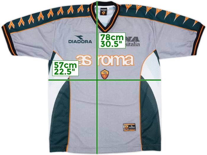 1999-00 Roma Diadora Training Shirt - 6/10 - (L)