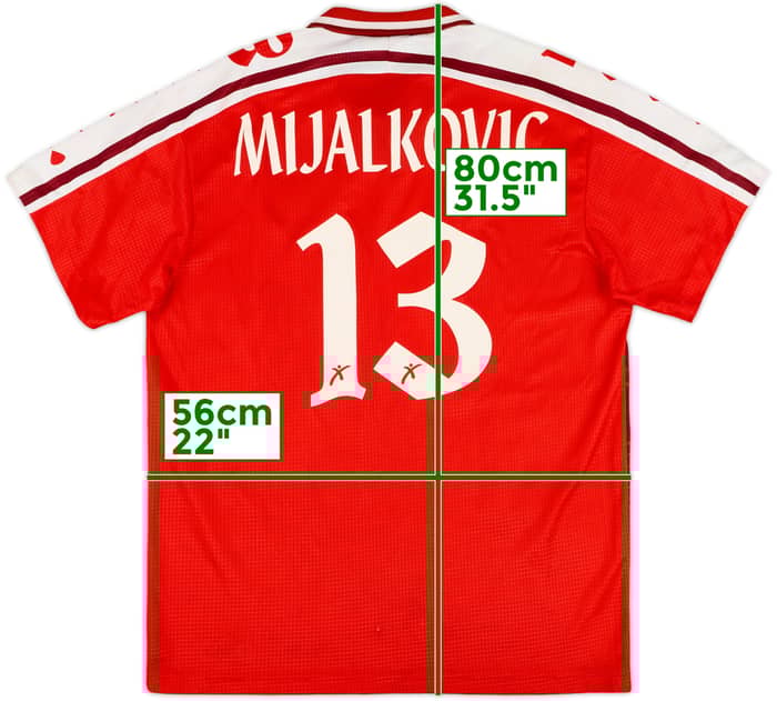 1997-98 Perugia Home Shirt Mijalkovic #13 - 6/10 - (M)
