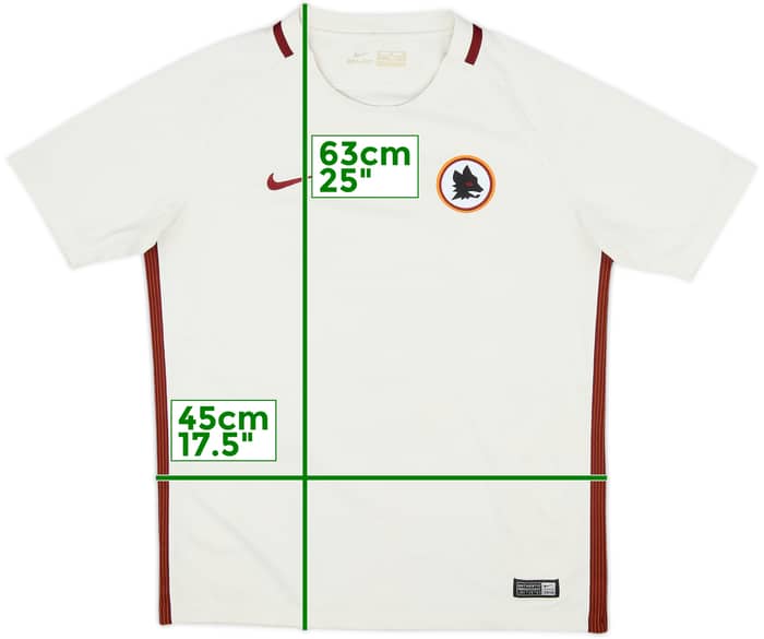 2016-17 Roma Away Shirt - 7/10 - (XL.Boys)
