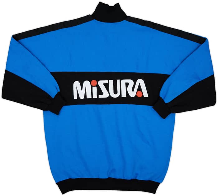 1990-91 Inter Milan UHLSport 1/4 Zip Sweat Top - 7/10 - (L)