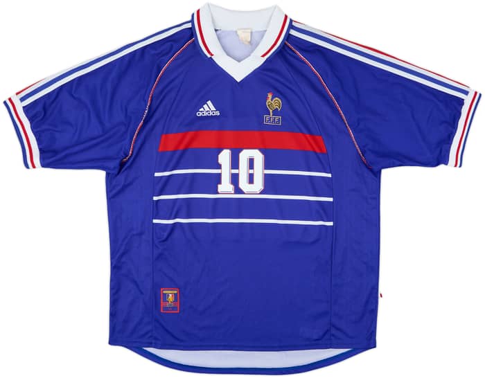 1998-00 France Home Shirt Zidane #10 - 8/10 - (XL)